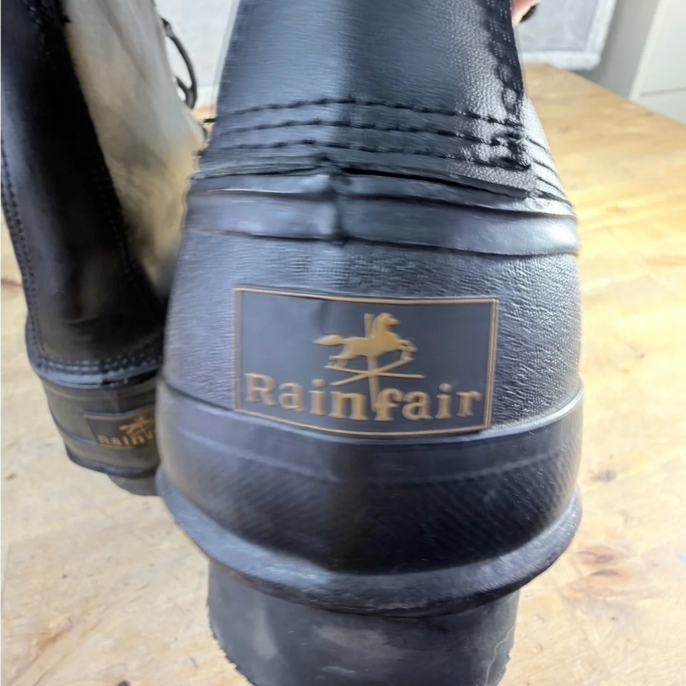 Rainfair Men’s Steel Shank Insulated Work Boots Black Size 8